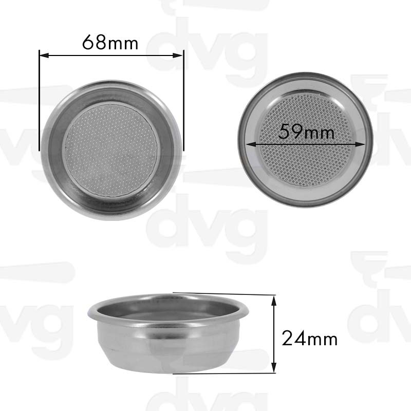 CARIMALI FILTER 2 CUPS 14G. H.24 EXTERNAL RIDGE Spare parts coffee